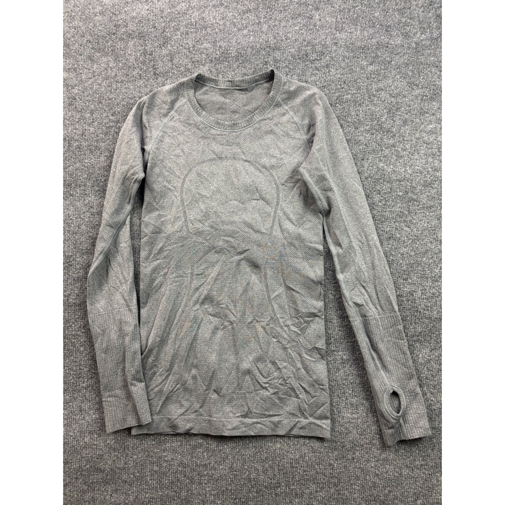 Lululemon Swiftly Tech Long Sleeve 2.0 Womens 4 Grey Seamless Activewear Top